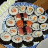 Cooking sushi (rolls) at home. Photo. 