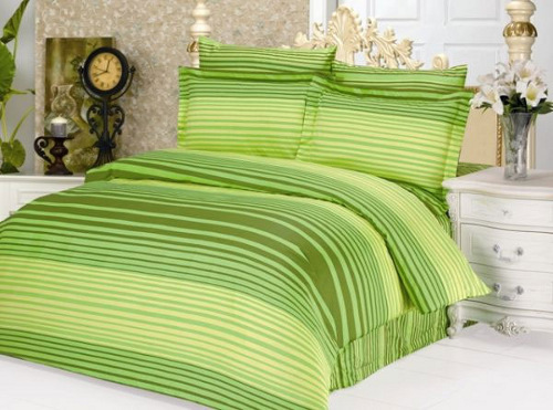 зеленое постельное